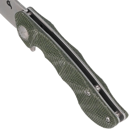 BlackFox Dripper Knife OD green Canvas Micarta, Stonewashed VG-10 (BF-771 MOD)
