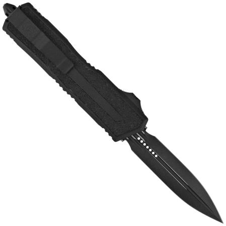 Microtech Scarab II Gen III D/E OTF Knife Black Aluminum, Tactical M390MK by Tony Marfione (1280-1T)