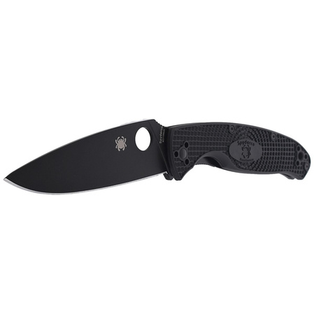 Spyderco Resilience Lightweight, Black Blade Plain 8Cr13MoV Folding Knife (C142PBBK)