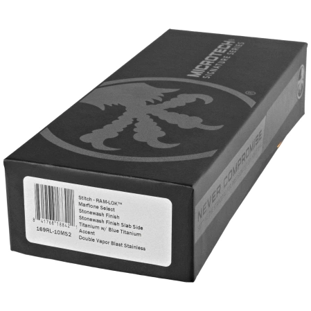 Microtech Marfione Select Stitch Ram-Lok S/E Knife Titanium, Stonewashed M390MK by Borka Blades and Tony Marfione (169RL-10MS2)