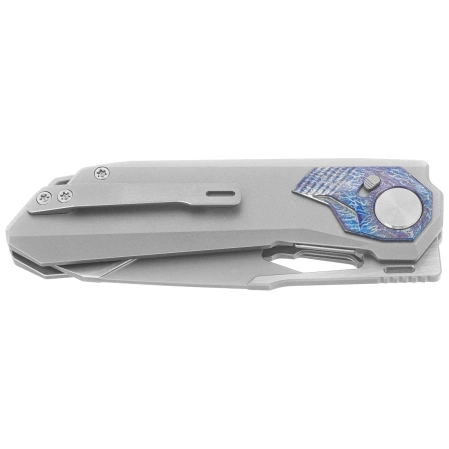 Remette RT-Peregrine Falcon Knife Gray/Thunder Lightning Titanium, Hand Fine Grinding Pearlescent M390 (RTT1-GX)