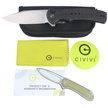 CIVIVI Knife Cogent Black Micarta, Silver Bead Blasted 14C28N (C20038D-7)
