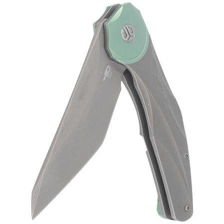 Nóż składany Bestech Excentric Gray Titanium, Dark Bead Blasted/Stonewashed M390 by Kombou and TNT Knives (BT2412C)