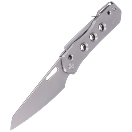 Nóż składany WE Knife Vision R Gray Titanium, Silver Bead Blasted CPM 20CV by Snecx Tan (WE21031-1)