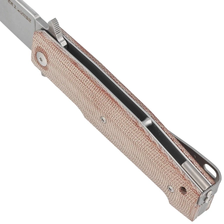 Viper Keeper 2 Natural Canvas Micarta, Stonewashed Elmax by Fabrizio Silvestrelli Knife (V6000CN)