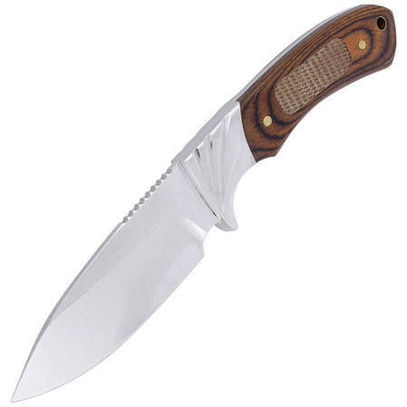 Nóż myśliwski Martinez Albainox Brown Micarta, Mirror Finish (32272)