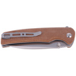 Sencut Knife Sachse Brown Micarta, Satin 9Cr18MoV (S21007-3)