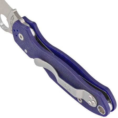 Nóż składany Spyderco Para 3 Cobalt Blue G10, Satin CPM SPY27 by Sal, Eric Glesser (C223GPCBL)