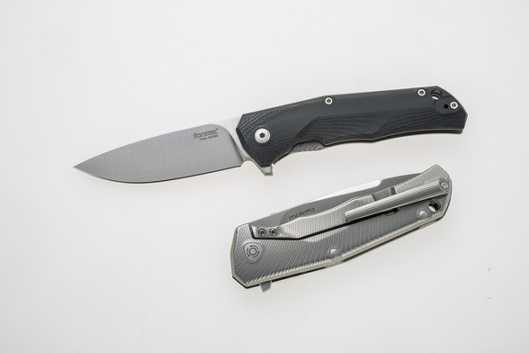 Nóż LionSteel T.R.E. G10 Black, Stone Washed Blade (TRE GBK)