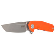 Kubey Carve Knife Orange G10, Bead Blasted AUS-10 (KB237I)