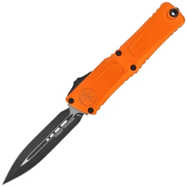 Microtech Combat Troodon Gen III D/E OTF Knife Orange Aluminum, Black M390MK by Tony Marfione (1142-1OR)
