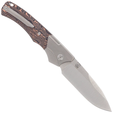 Nóż składany Remette WD107-TB Gray Titanium/Carbon Fiber, Hand Grinding Satin M390 (WD107-TB)