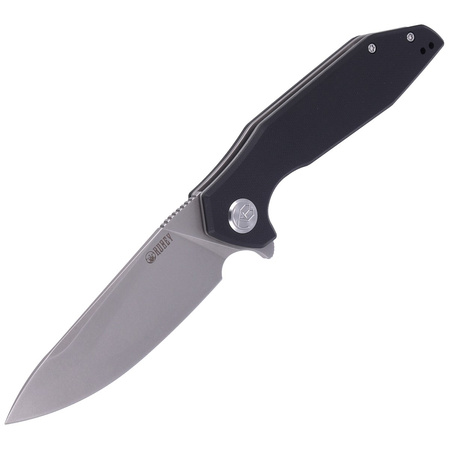 Nóż składany Kubey Nova Black G10, Bead Blasted D2 (KU117A)