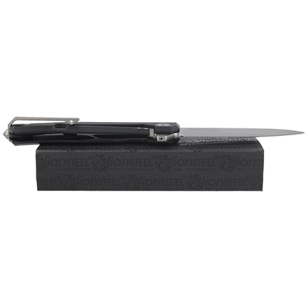 Nóż składany LionSteel Myto Black Aluminium, Stonewashed M390 by Molletta (MT01A BS)