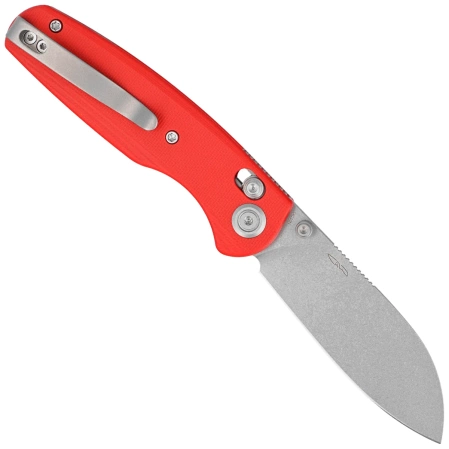 Nóż składany Kubey Breeze Red G10, Stonewashed 14C26N by Caleb Waldman (KU288B)