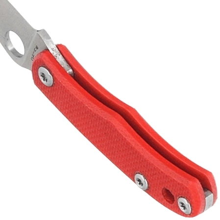 Nóż składany Spyderco Bug Red G10, Satin 12C27 (C133GRDP)
