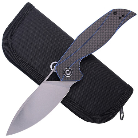 CIVIVI Anthropos Blue G10 / Carbon Fiber, Satin Finish by Elijah Isham (C903B)
