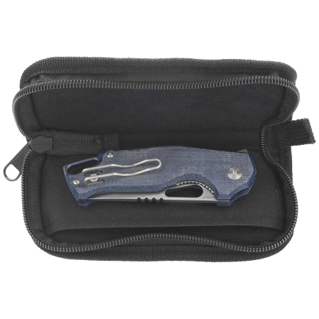 MKM Vincent Knife Denim Canvas Micarta, Stonewashed MagnaCut by Jesper Voxnaesi (MK VCM-DC)