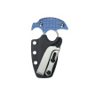 Kubey Cavy Pushdagger Blue Micarta, Stonewashed 14C28N by MUZI Design (KU403D)