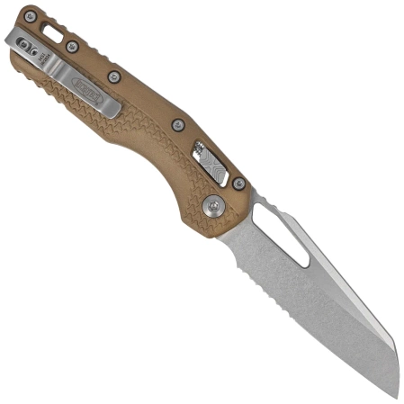 Microtech MSI S/E Knife Dark Earth Tri-Grip Polymer, Stonewashed P/S M390MK by Tony Marfione (210T-11PMDE)