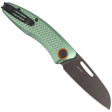 BlackFox Feresa OD GreenAluminium, Black Stone Washed D2 by Grigorii Matveev knife (BF-762 OD)