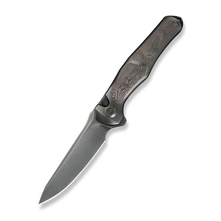 Nóż składany WeKnife 702XI LE No 006/150 Gray Integral Titanium/Copper Foil Carbon Fiber, Polished Gray M390 (WE07B-3)