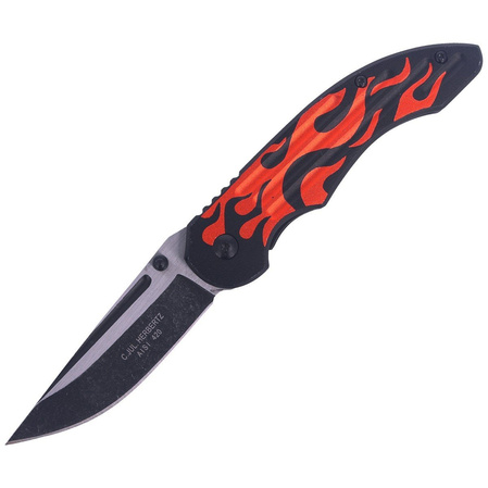 Nóż Herbertz Solingen Hit Black / Orange Aluminium, Stonewashed (576912)