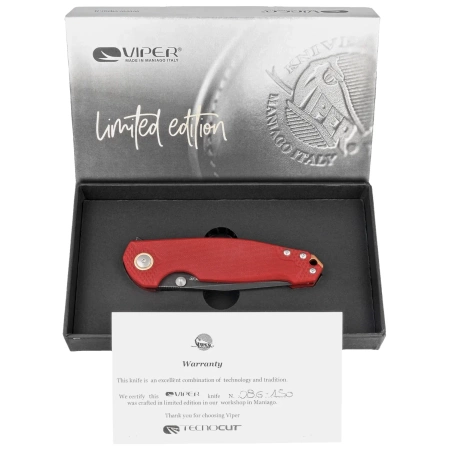 Nóż składany Viper Katla LE No 086/150 Red G10, Dark Stonewashed M390 by Jesper Voxnæs/Jens Ansø (V5984GR3D)