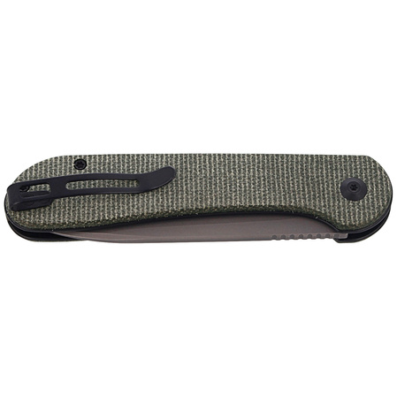 Nóż CIVIVI Button Lock Elementum Dark Green Micarta, Gray Stonewashed (C2103C)