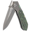 Remette RT-Meteor Knife Gray Titanium/Toxic Storm Carbon Fiber, Pearlescent M390 (RTPT-C )