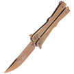 Nóż składany motylek Martinez Albainox Balisong RainGold Steel, RainGold 3Cr13Mov (02165)