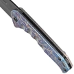 Medford Praetorian Slim D/P Flamed Titanium, DLC HW, Blue Clip, Black DLC S45VN by Greg Medford (MK2084TD-03TM-TPCP-Q4)