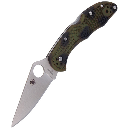 Spyderco Delica 4 FRN Zome Green, Plain VG-10 (C11ZFPGR)