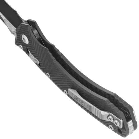 Nóż składany Microtech Amphibian Ram-Lok P/S Fluted Black G10, Black M390MK by Tony Marfione (137RL-2FLGTBK)