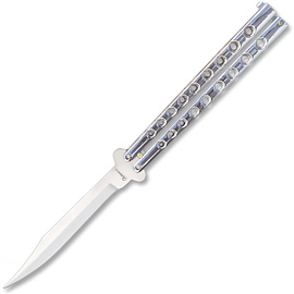 Nóż składany motylek Martinez Albainox Big Balisong Chrom Zamak, Mirror 3Cr13Mov (02052-C)