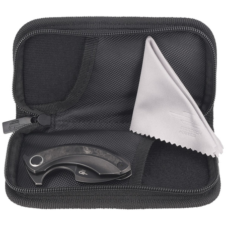 Bestech Strelit Black Titanium/Marbled Carbon Fiber, Black Stonewashed M390 by Ostap Hel Knife (BT2103L)