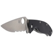 Nóż składany Spyderco Tenacious Black G10, Satin Combo 8Cr13MoV by Eric Glesser (C122GPS)