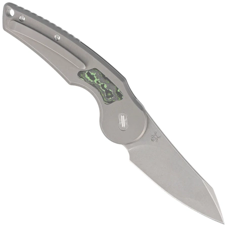 Fox Jupiter Gray Titanium/Jungle Wear Fatcarbon, Acid Stonewashed M390 by Denis Simonutti knife (FX-555 TICF)