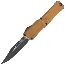 Microtech Combat Troodon Bowie Gen III Tan Aluminum, Black M390MK by Tony Marfione (1146-1TA)