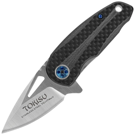 Tokisu Money Clip Knife Carbon Fiber/Black G10, Satin 7Cr17Mov (18684)