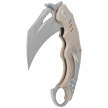 Kubey Wrath Knife Tan G10, Beadblasted 14C26N by MUZI Design (KU261C)