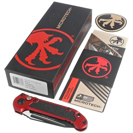 Nóż automatyczny Microtech LUDT Gen III T/E Merlot Aluminium, Black M390MK by Tony Marfione (1136-1MR)