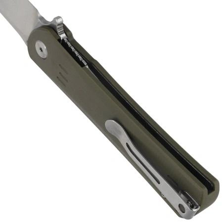 Nóż składany Bestech Kendo Army Green G10, Stonewashed / Satin D2 (BG06B-1)