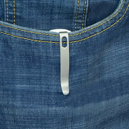 Kubey Bluff White G10, Sandblasted 14C28N by Garet Caronna (KU248G)