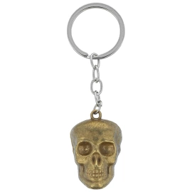 Barbaric Skull Key-Ring Golden Zamak (16217-GD)