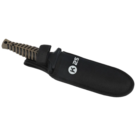 K25 RK-32206 Boot Knife Coyote ABS/Black Rubber, Black Titanium 7Cr17Mov