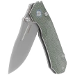 Remette Rhino MC319G Knife Military Green Micarta, Stonewashed 14C28N