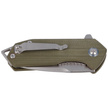 Kubey Knife Campe, OD Green G10, Sandblast D2 (KU203B)