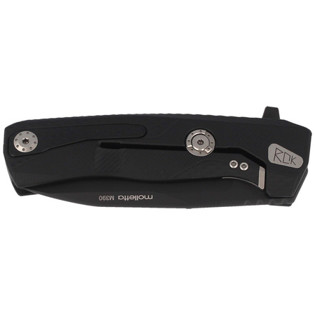 Nóż składany LionSteel ROK Black Aluminium, Black M390 by Molletta (ROK A BB)