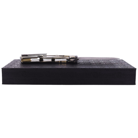 Nóż składany LionSteel ROK Gold Titanium, Chad Nichols Scrambled Damascus (ROK DD GL)
